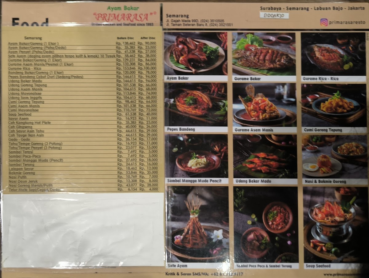 Ayam Bakar Primarasa Menu - Image 4